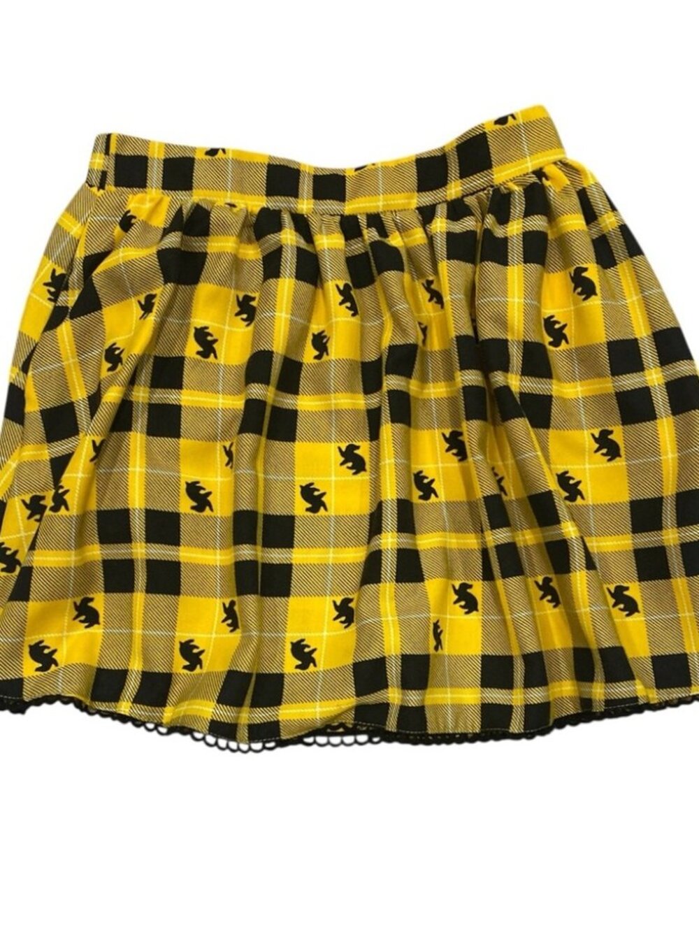 Yellow and Black Plaid Mini Skirt Size SMALL - Picture 1 of 3